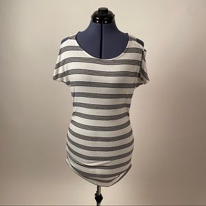 Red Haute Tee w/ Sleeve Cutouts size M white/black